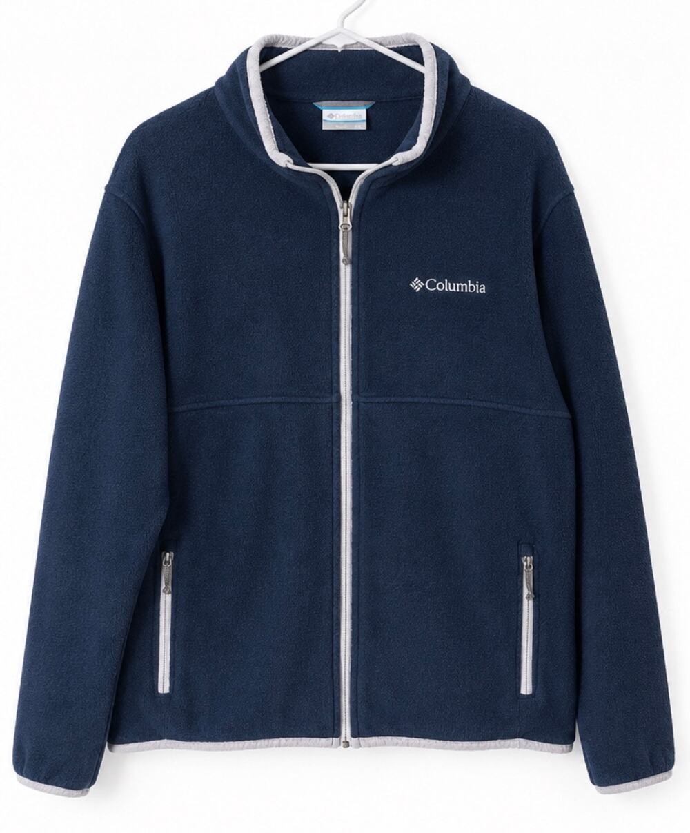 Columbia Navy Blue Full Zip Fleece Jacket